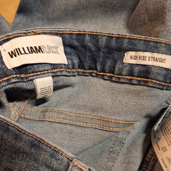 William rast high rise straight jeans size 27 stretchy curvy womens medium wash - Picture 3 of 6
